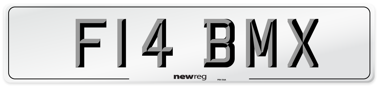 F14 BMX Number Plate from New Reg